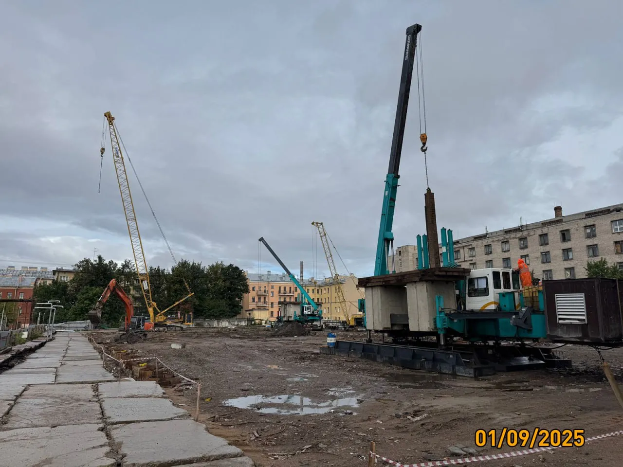 Дом на Курской ход строительства