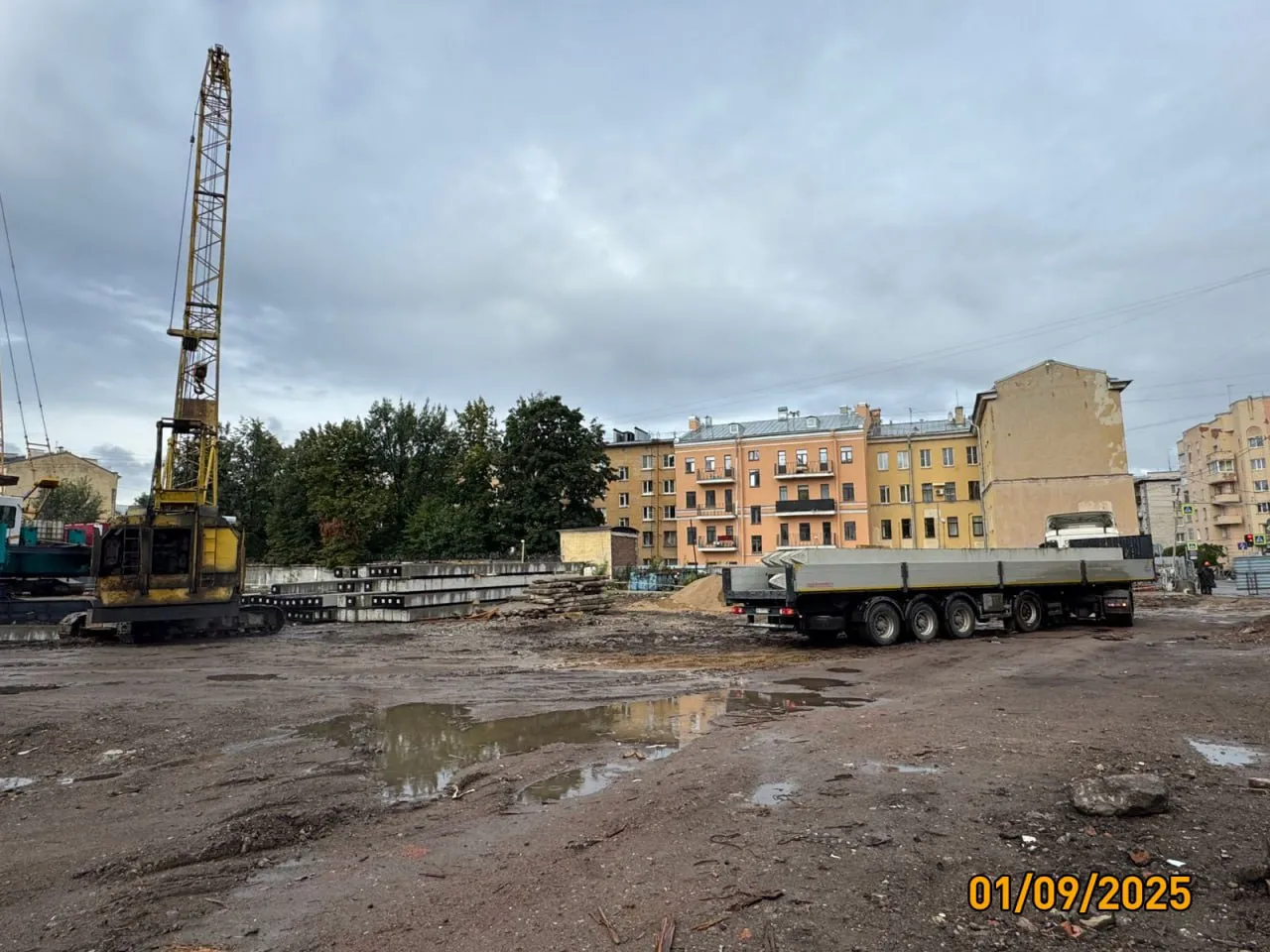 Дом на Курской ход строительства