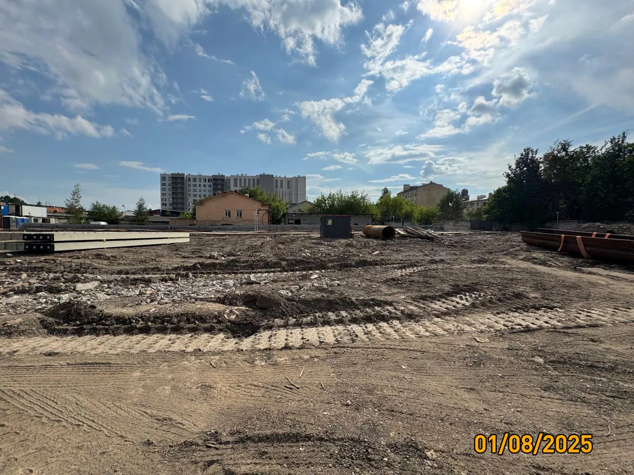 Дом на Курской ход строительства