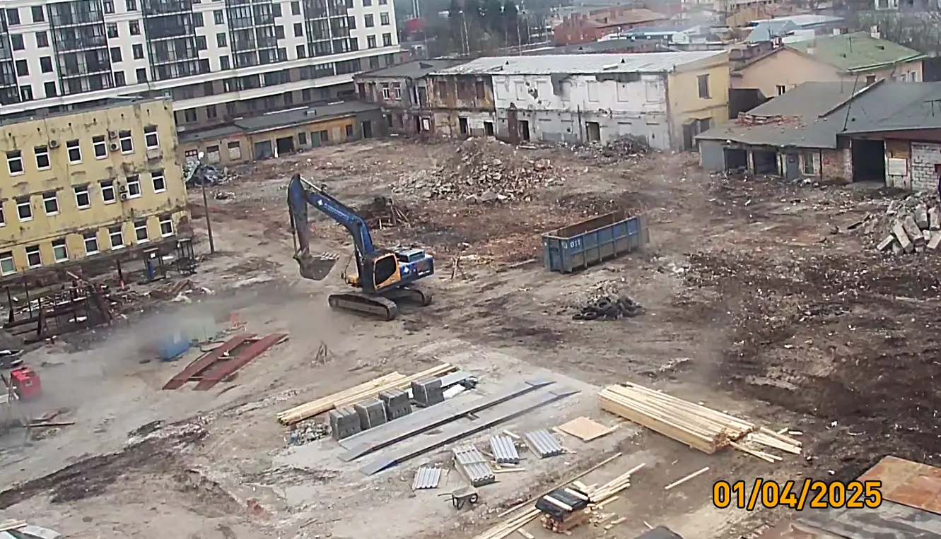 Дом на Курской ход строительства