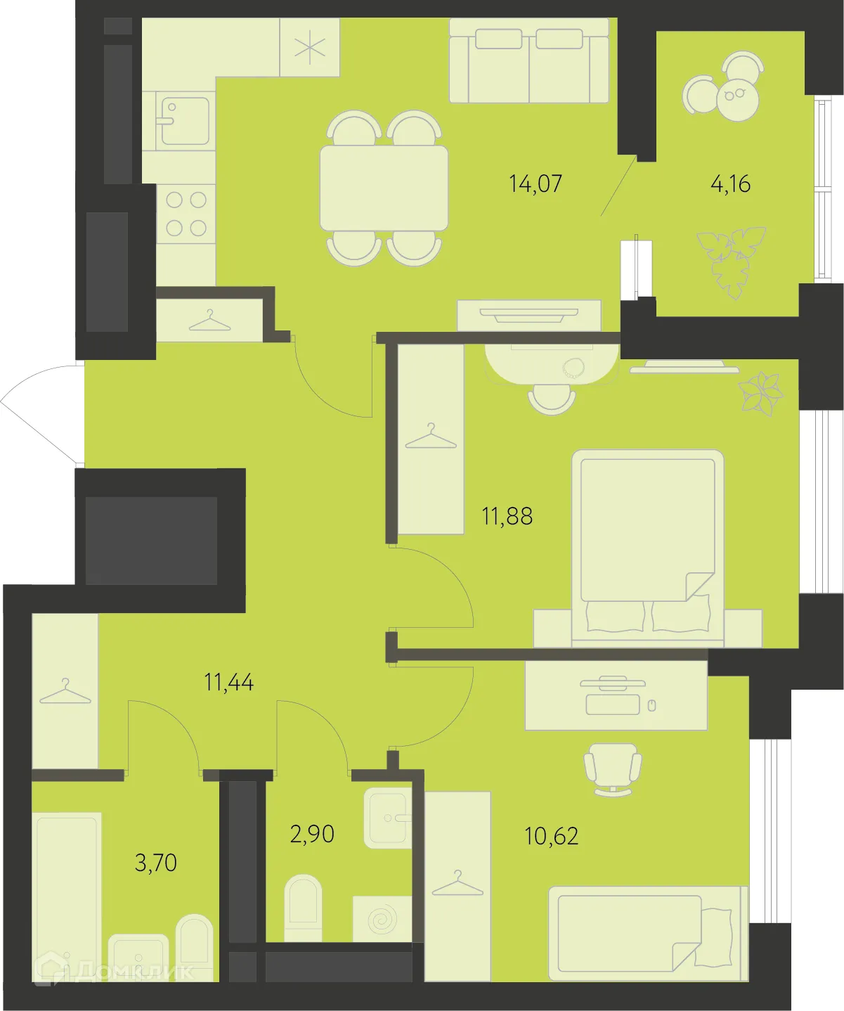 Фото квартиры в ЖК Первый Академ