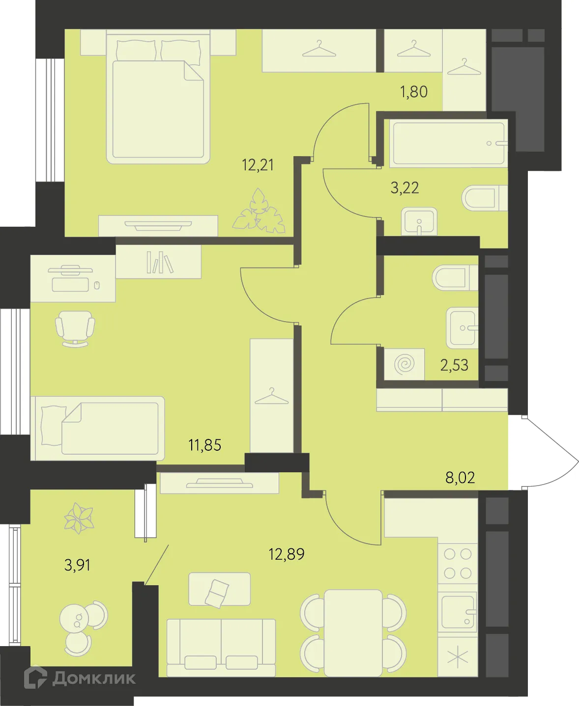 Фото квартиры в ЖК Первый Академ