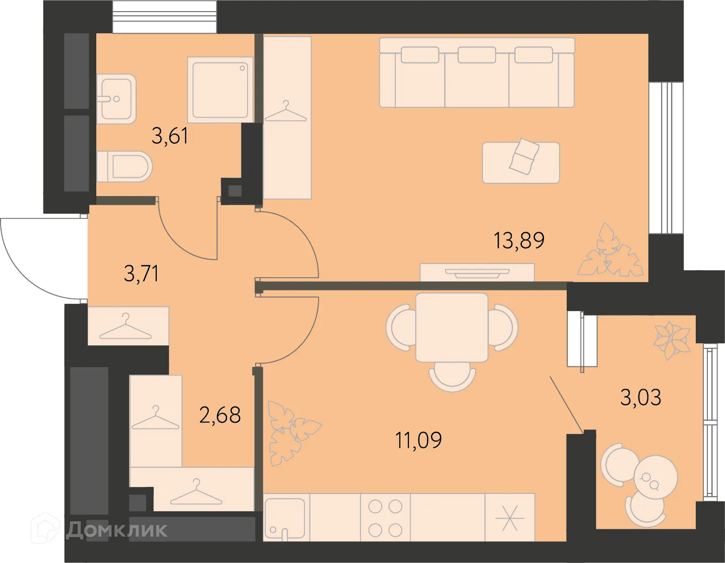 Фото квартиры в ЖК Первый Академ