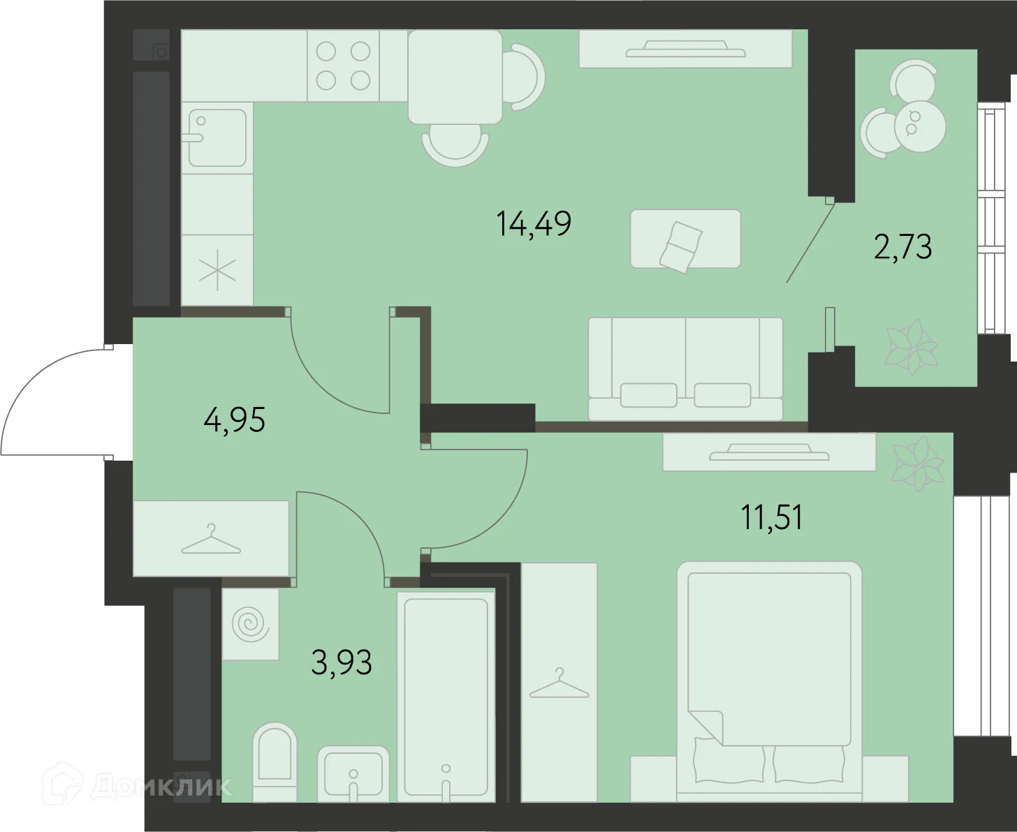 Фото квартиры в ЖК Первый Академ