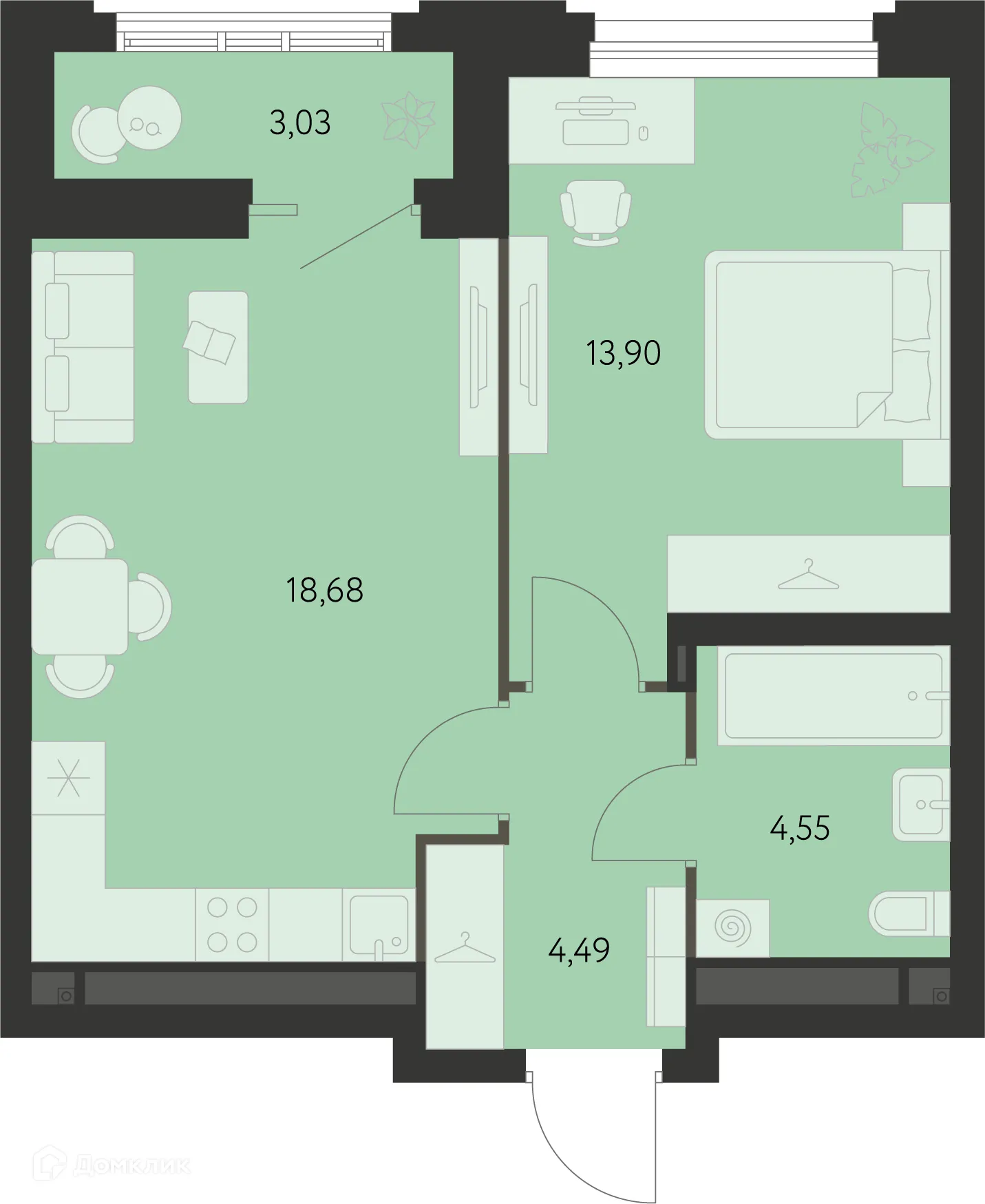 Фото квартиры в ЖК Первый Академ