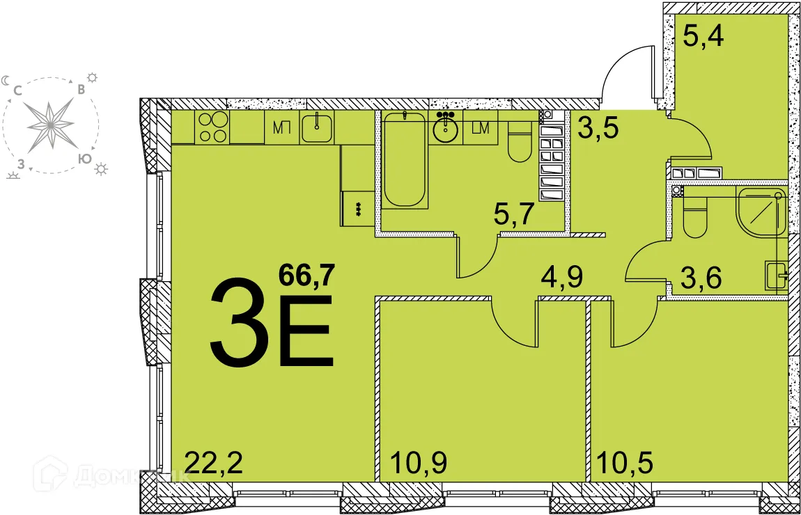 Фото квартиры в ЖК Первый Академ