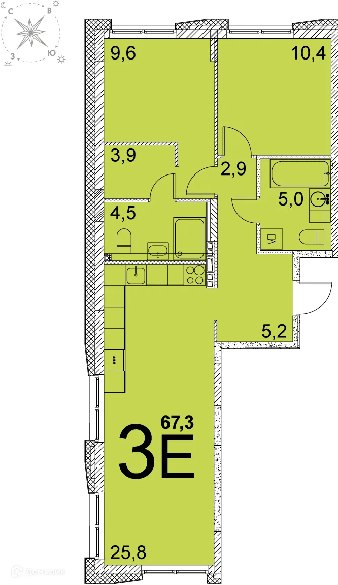 Фото квартиры в ЖК Первый Академ