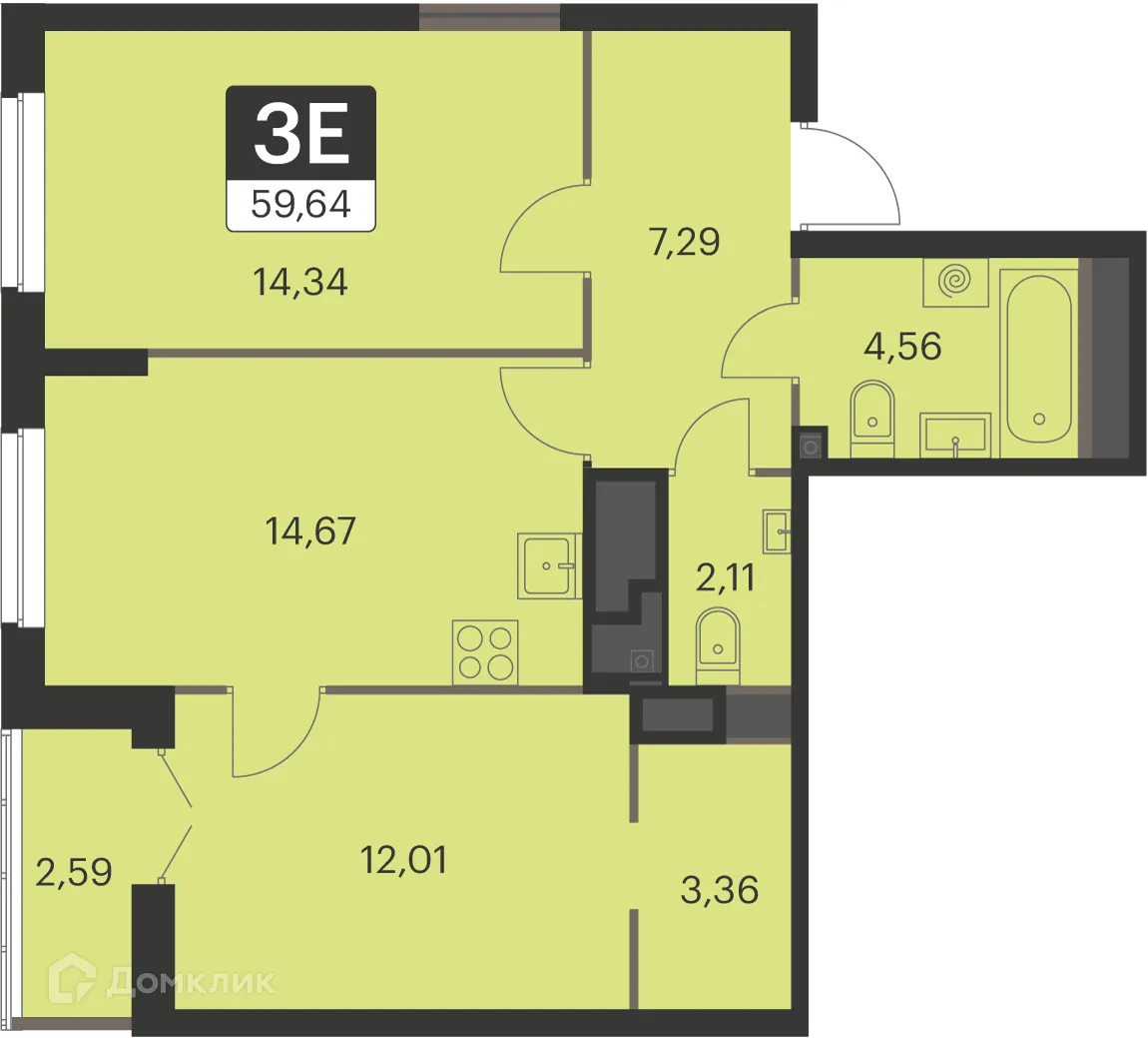 Фото квартиры в ЖК Спутник-1