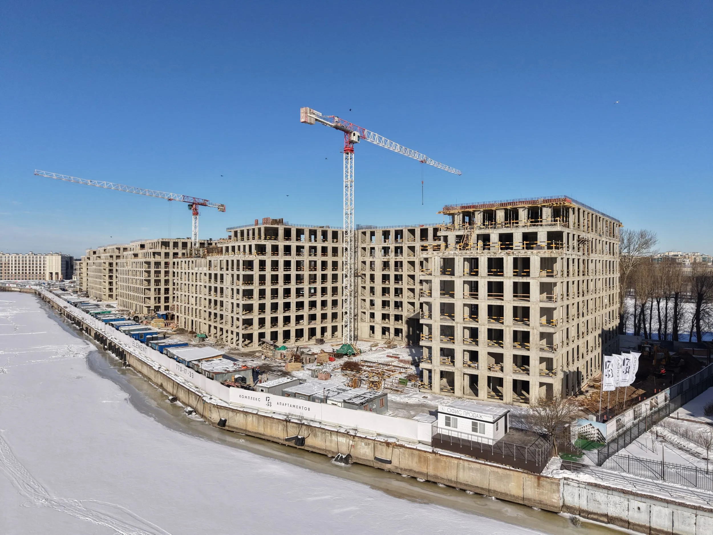 ЖК 17/33 Петровский остров ход строительства