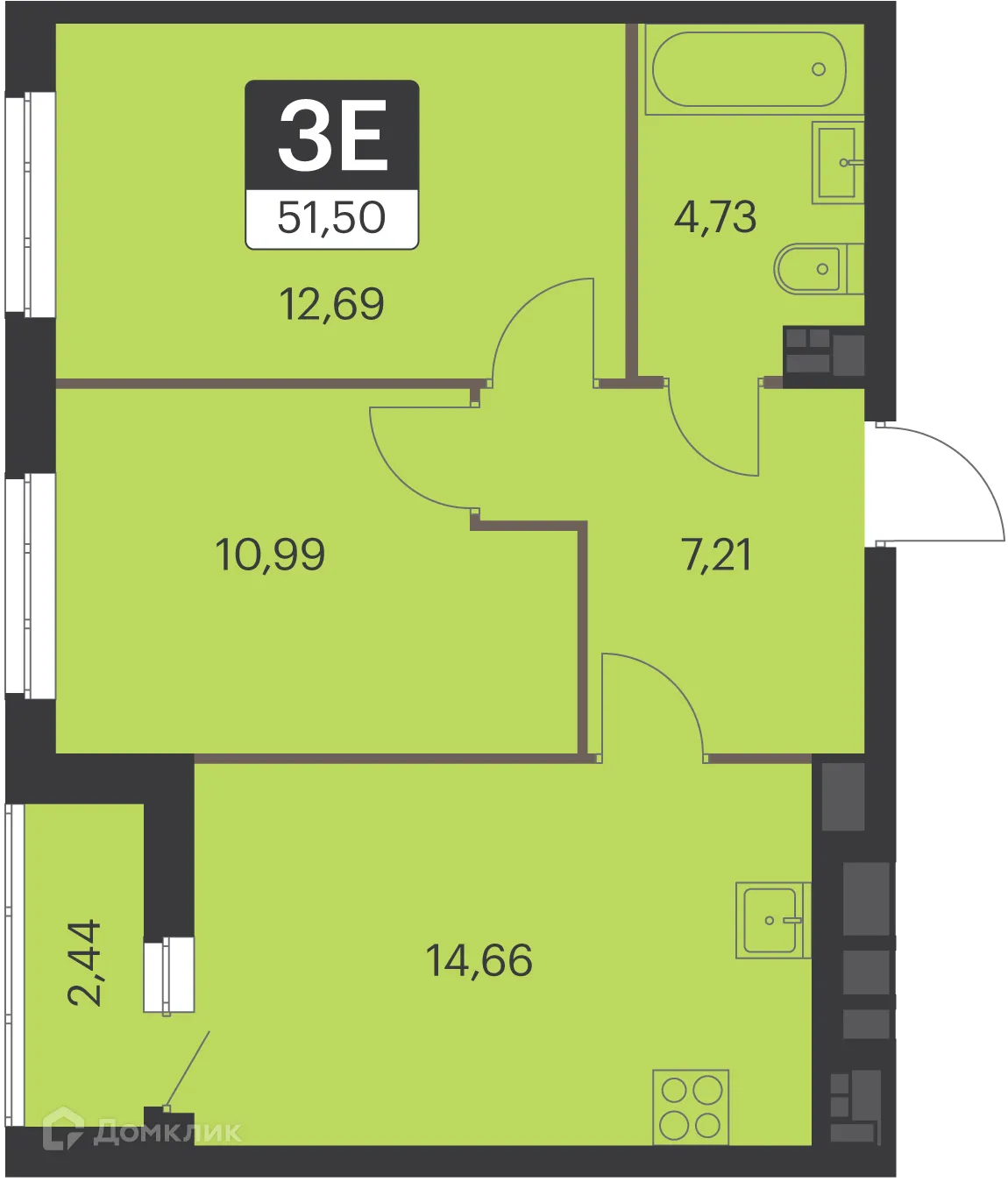 Фото квартиры в ЖК Спутник-1