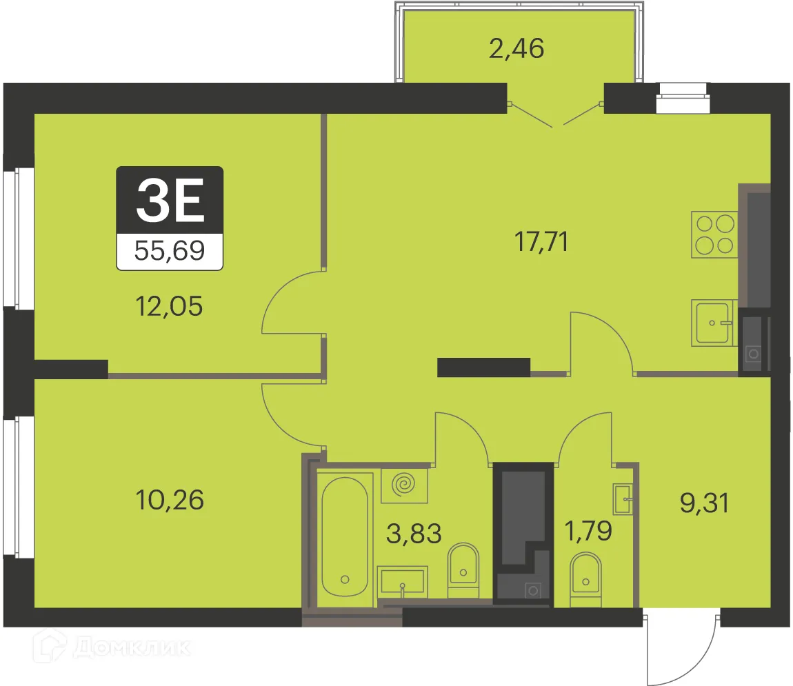 Фото квартиры в ЖК Спутник-1