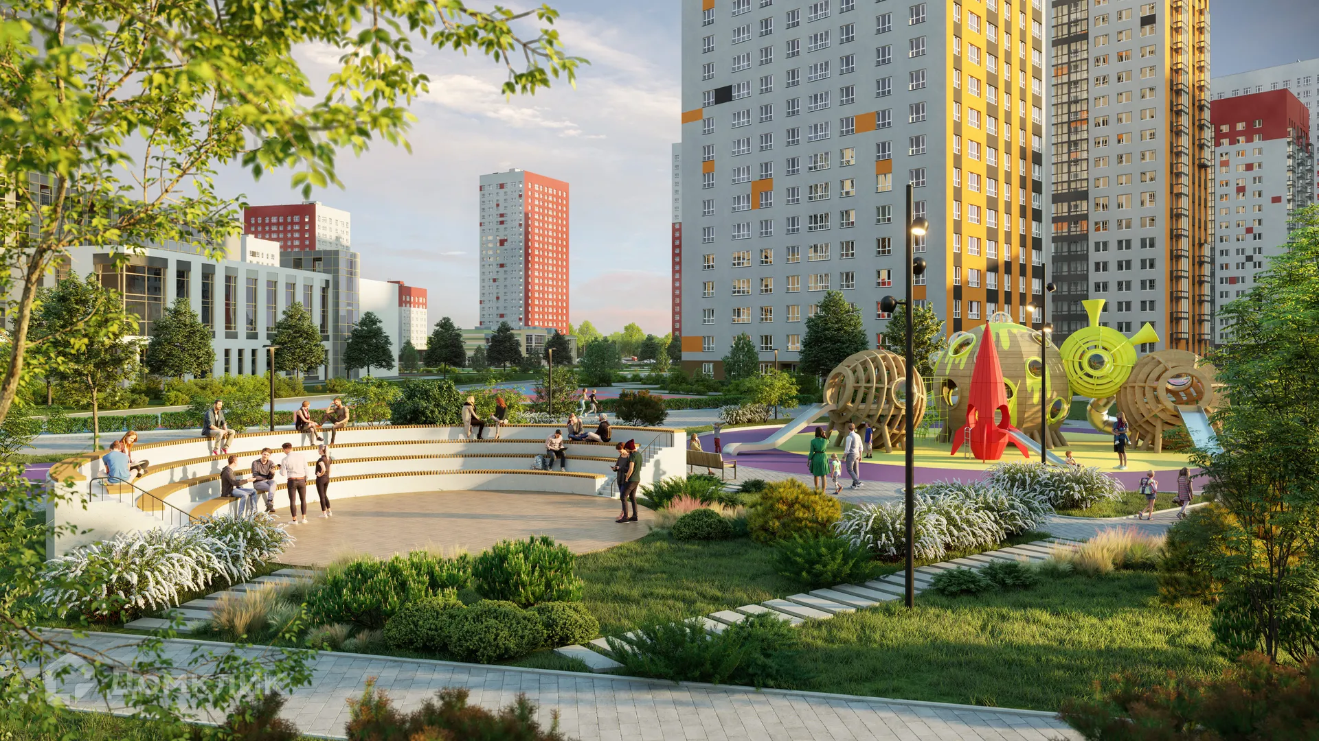 Планировка 2-комнатной квартиры 45.7 м² в ЖК Спутник-1, г. Екатеринбург — фото 3