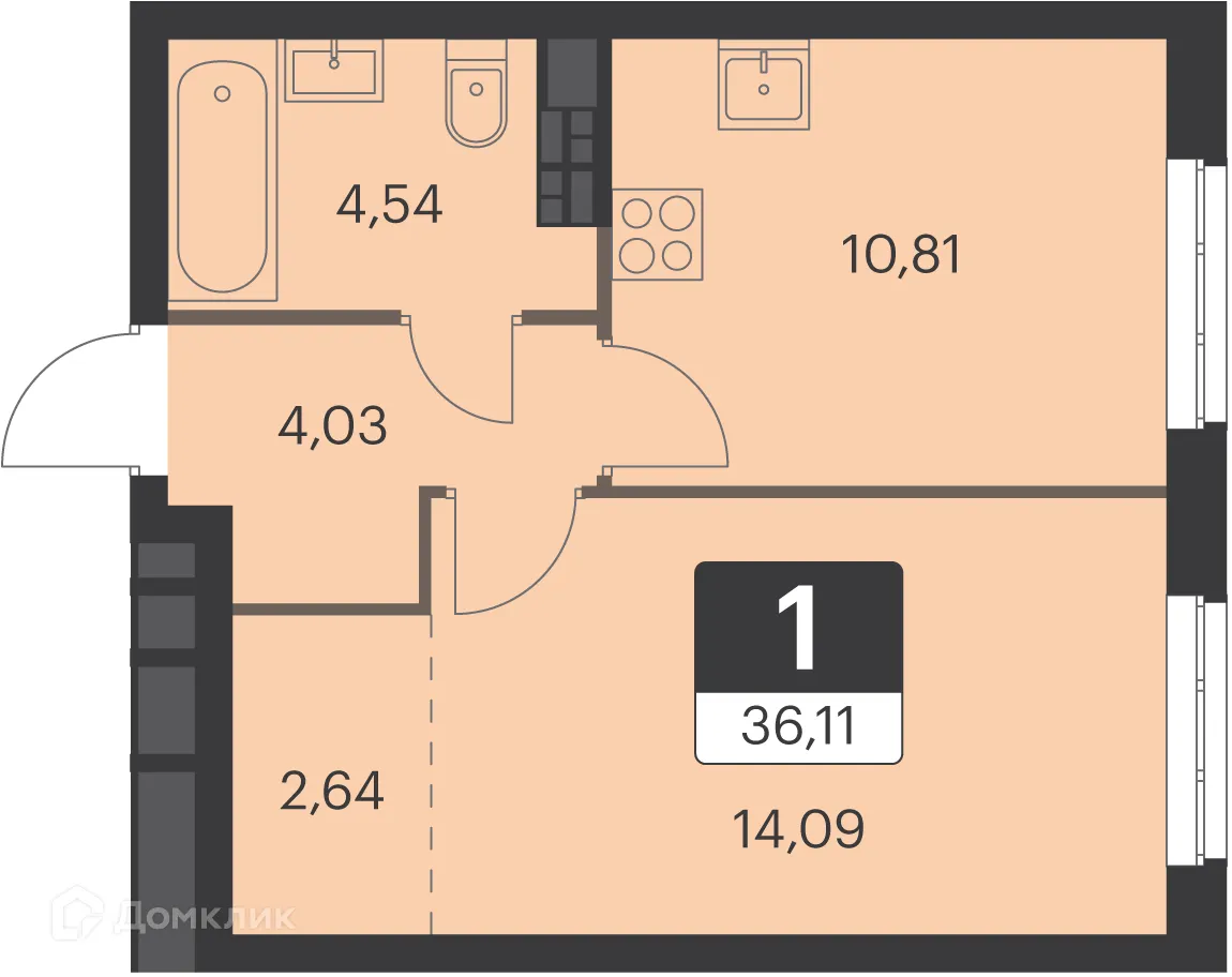 Фото квартиры в ЖК Спутник-1