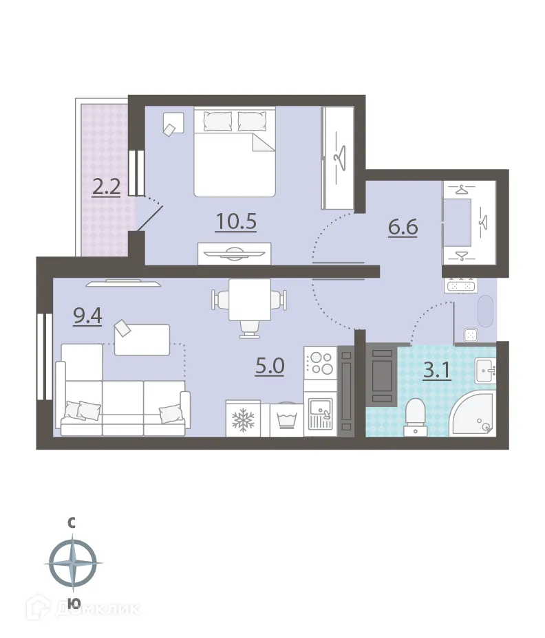 Фото квартиры в ЖК Хрустальные ключи