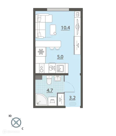 Фото квартиры в ЖК Меридиан