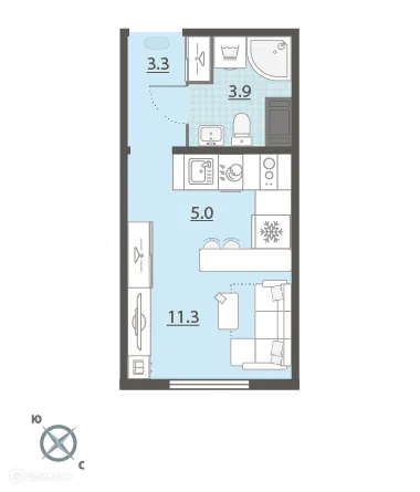 Фото квартиры в ЖК Меридиан