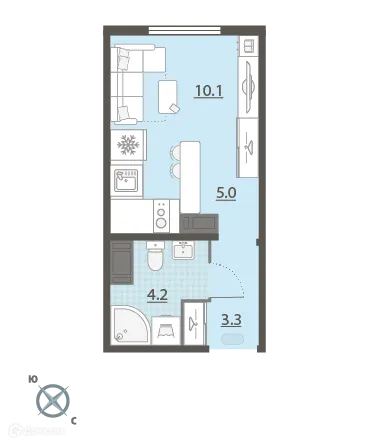 Фото квартиры в ЖК Меридиан