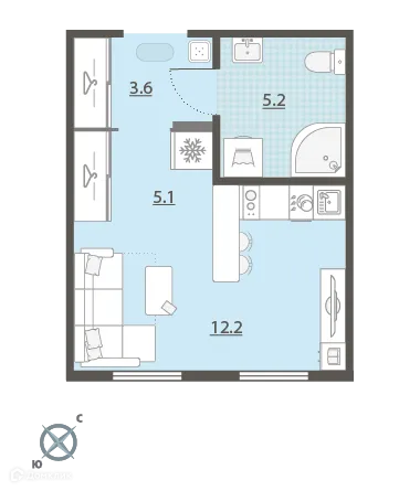 Фото квартиры в ЖК Меридиан