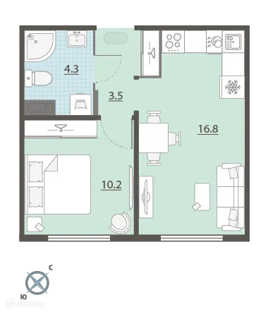 Фото квартиры в ЖК Меридиан