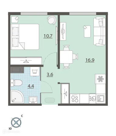 Фото квартиры в ЖК Меридиан