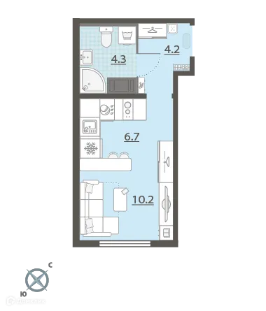 Фото квартиры в ЖК Меридиан