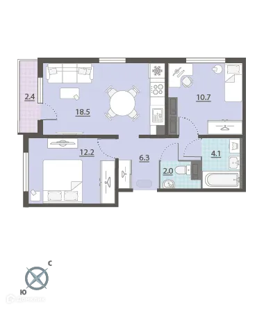 Фото квартиры в ЖК Меридиан