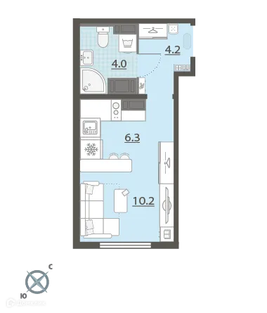 Фото квартиры в ЖК Меридиан