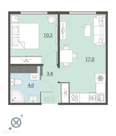 Фото квартиры в ЖК Меридиан