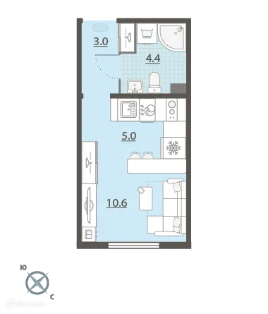 Фото квартиры в ЖК Меридиан