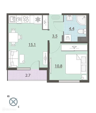 Фото квартиры в ЖК Меридиан