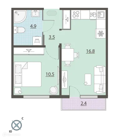 Фото квартиры в ЖК Меридиан