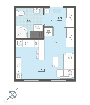 Фото квартиры в ЖК Меридиан