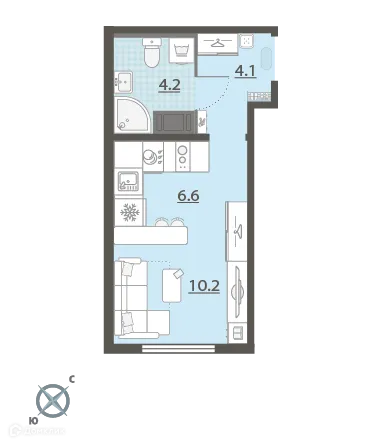 Фото квартиры в ЖК Меридиан