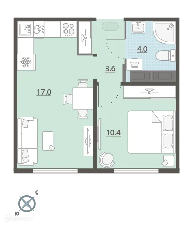 Фото квартиры в ЖК Меридиан