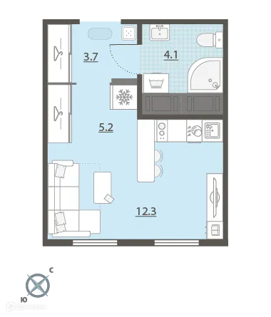 Фото квартиры в ЖК Меридиан