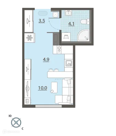 Фото квартиры в ЖК Меридиан