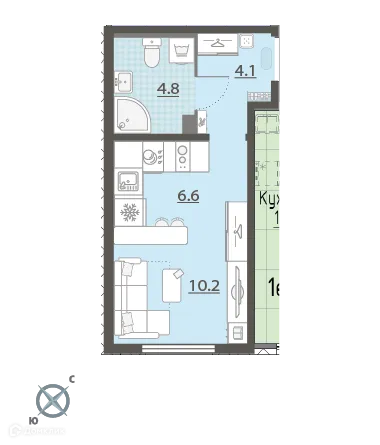 Фото квартиры в ЖК Меридиан