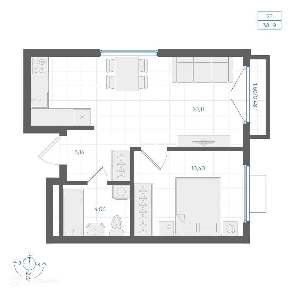 Фото квартиры в ЖК Центральный Парк
