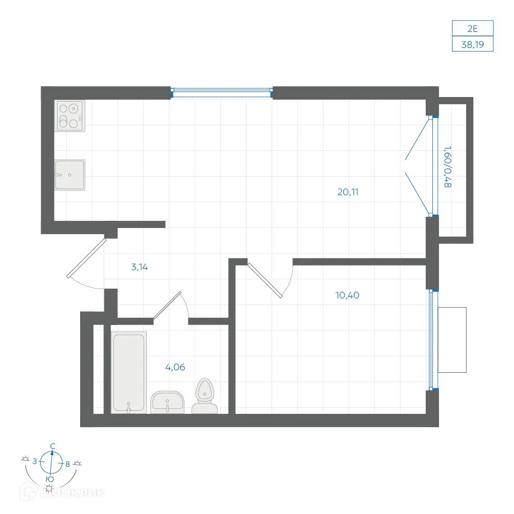 Фото квартиры в ЖК Центральный Парк