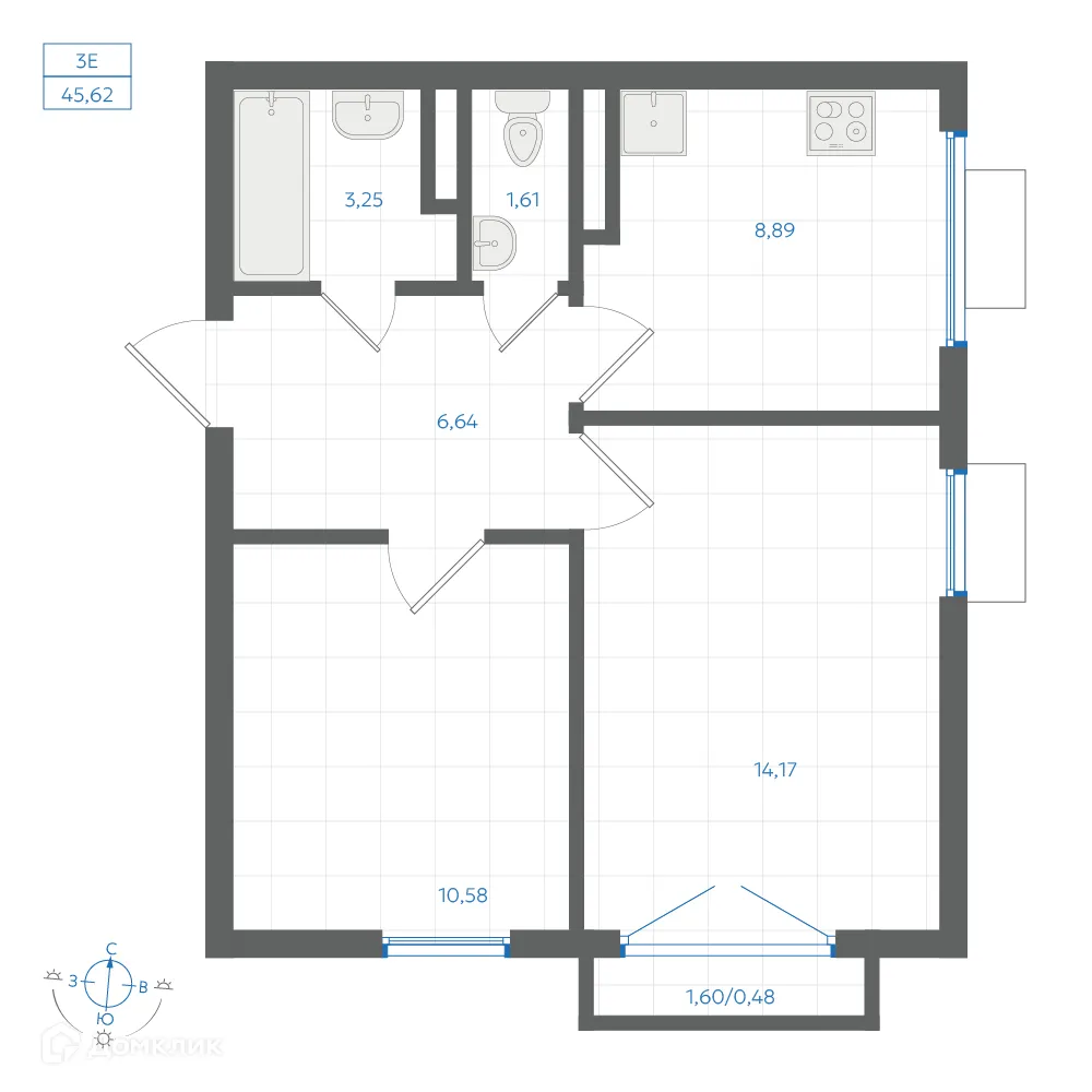 Фото квартиры в ЖК Центральный Парк