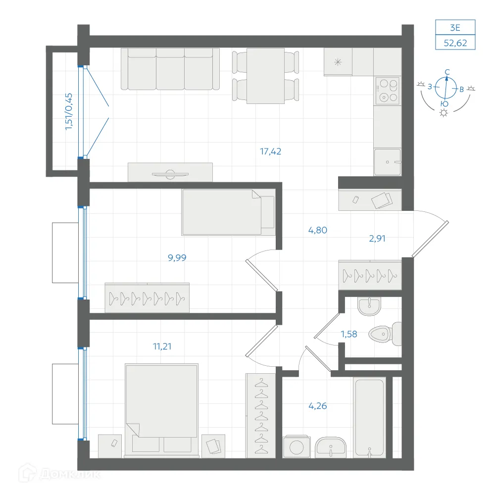 Фото квартиры в ЖК Центральный Парк