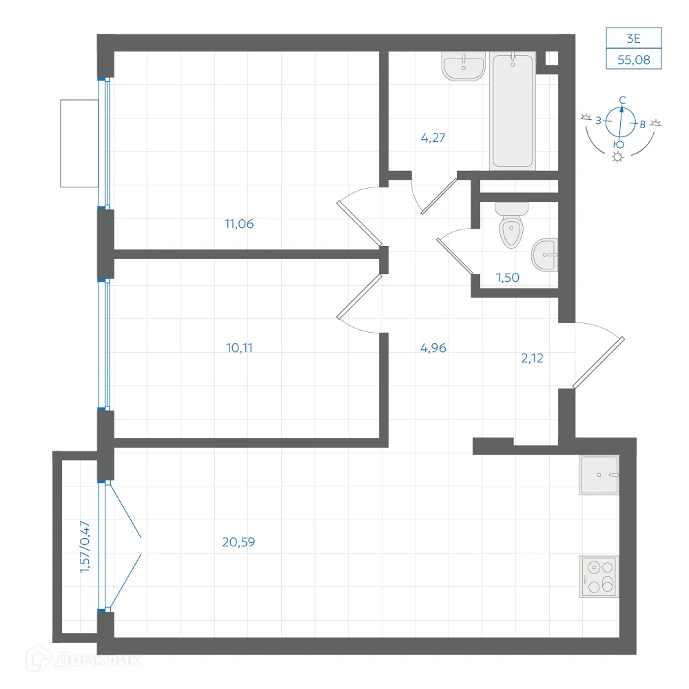 Фото квартиры в ЖК Центральный Парк