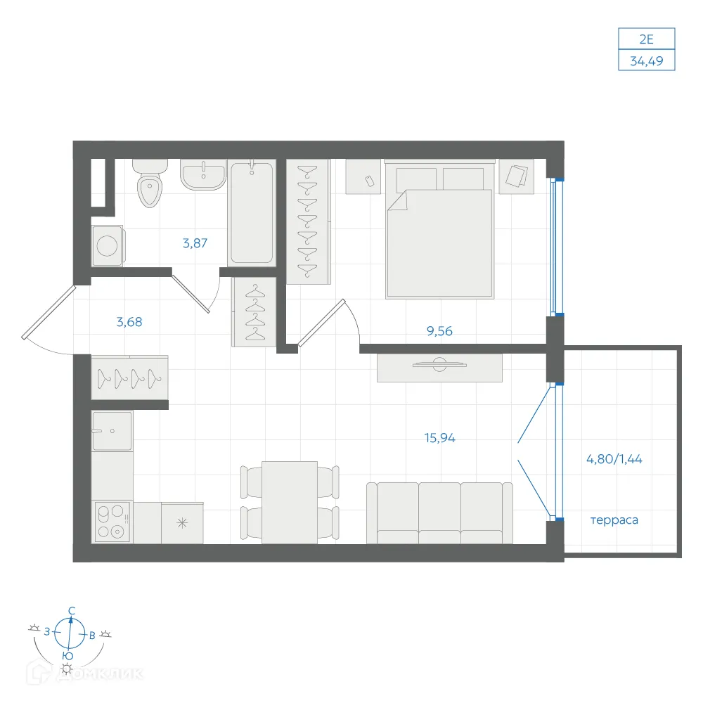 Фото квартиры в ЖК Центральный Парк