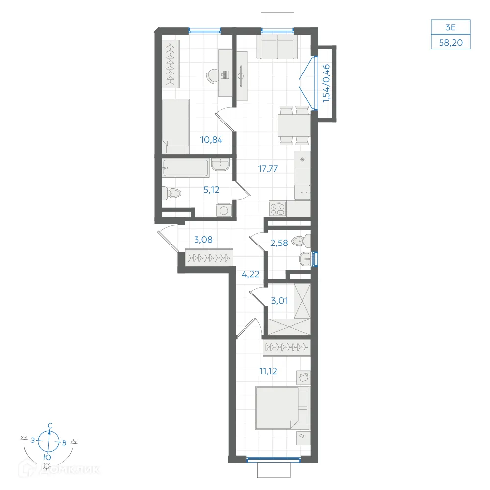 Фото квартиры в ЖК Центральный Парк