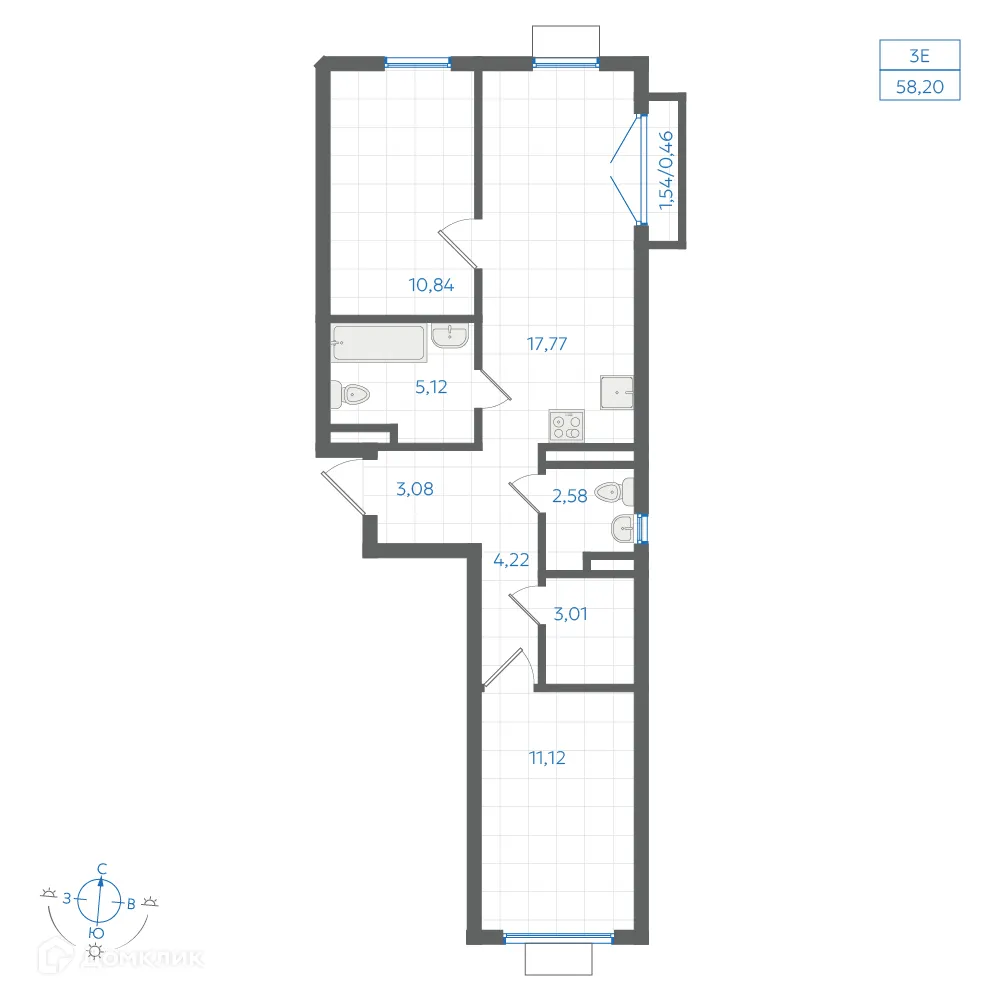 Фото квартиры в ЖК Центральный Парк