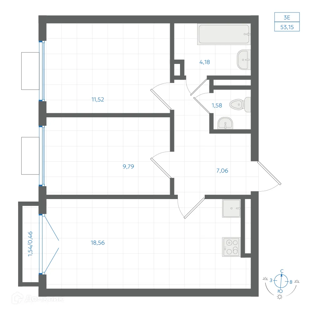 Фото квартиры в ЖК Центральный Парк