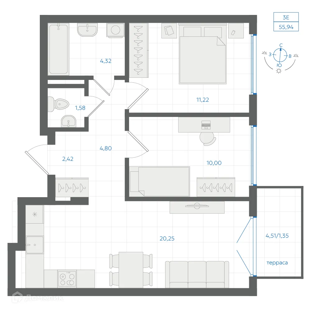 Фото квартиры в ЖК Центральный Парк