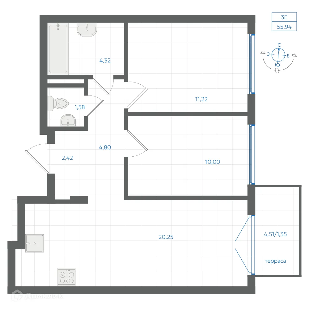 Фото квартиры в ЖК Центральный Парк