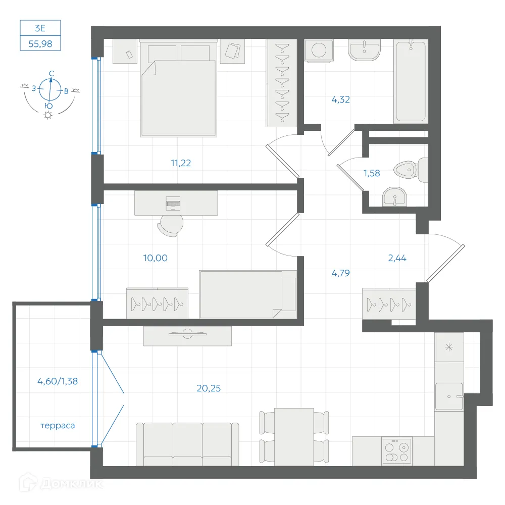 Фото квартиры в ЖК Центральный Парк