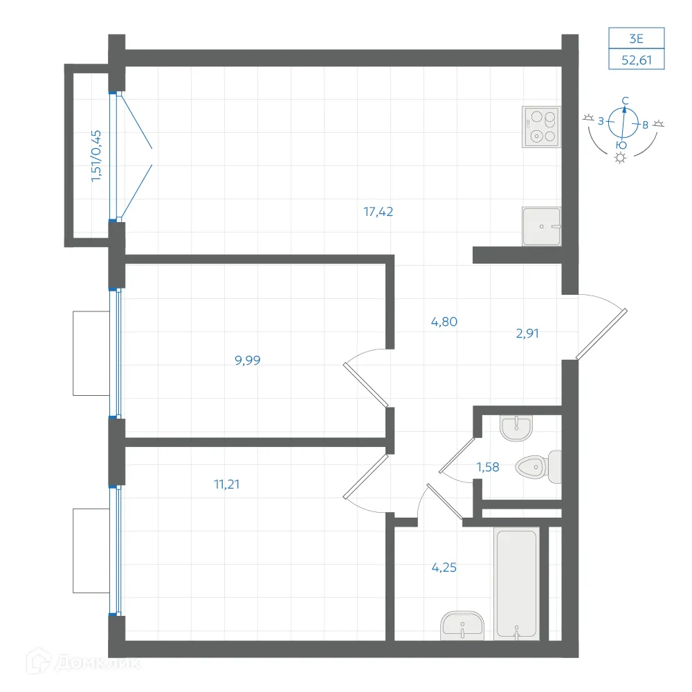 Фото квартиры в ЖК Центральный Парк